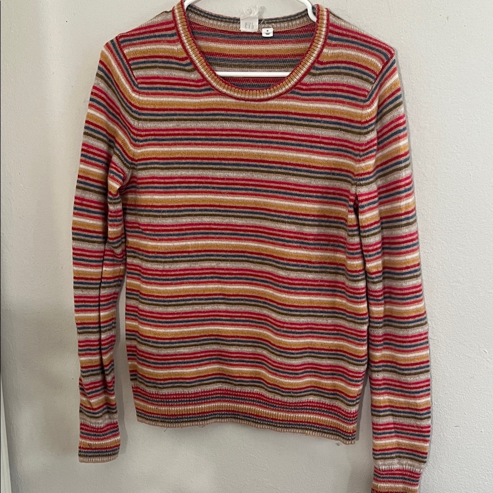 Gap colorful merino wool blend striped sweater